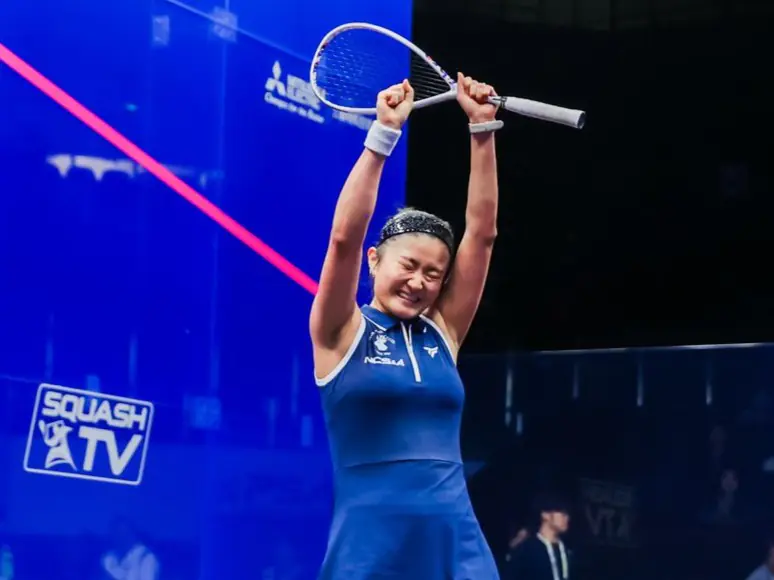 画像）スカッシュプレイヤー 渡邉聡美選手２